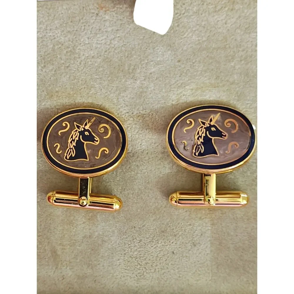 Excellent Condition WEDGWOOD Wedgwood Unicorn Pattern Cufflinks Cufflinks...